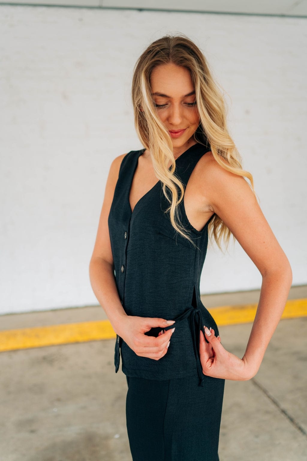 Black Button Down Pant Set - Image 4