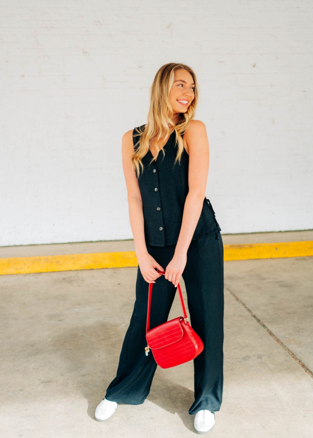 Black Button Down Pant Set - Image 5