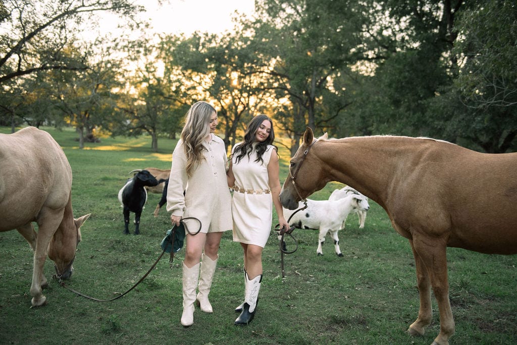 Cream Sleeveless Mock Neck Knit Dress - Image 5