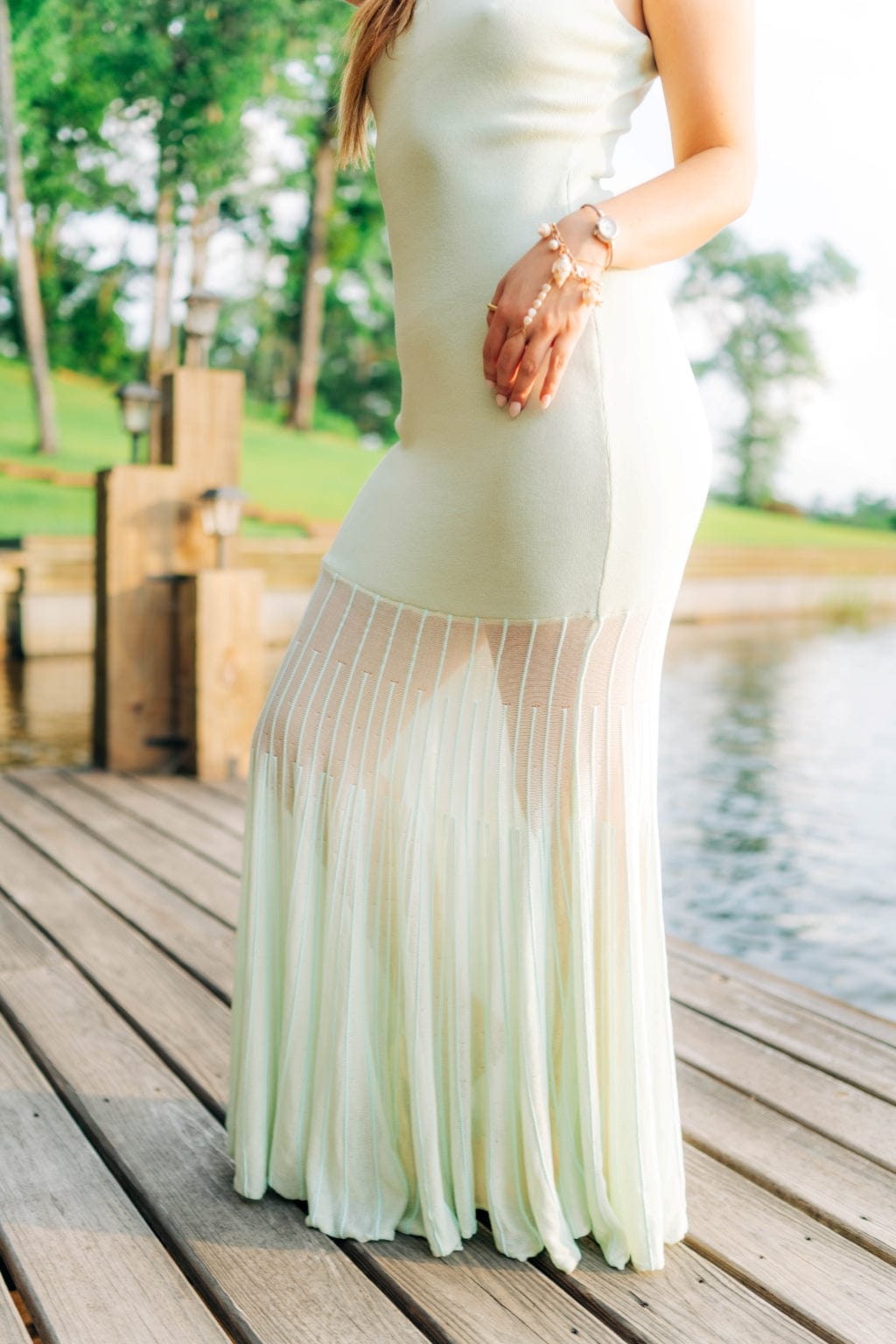Mint Scoop Neck Knit Maxi Dress - Image 6