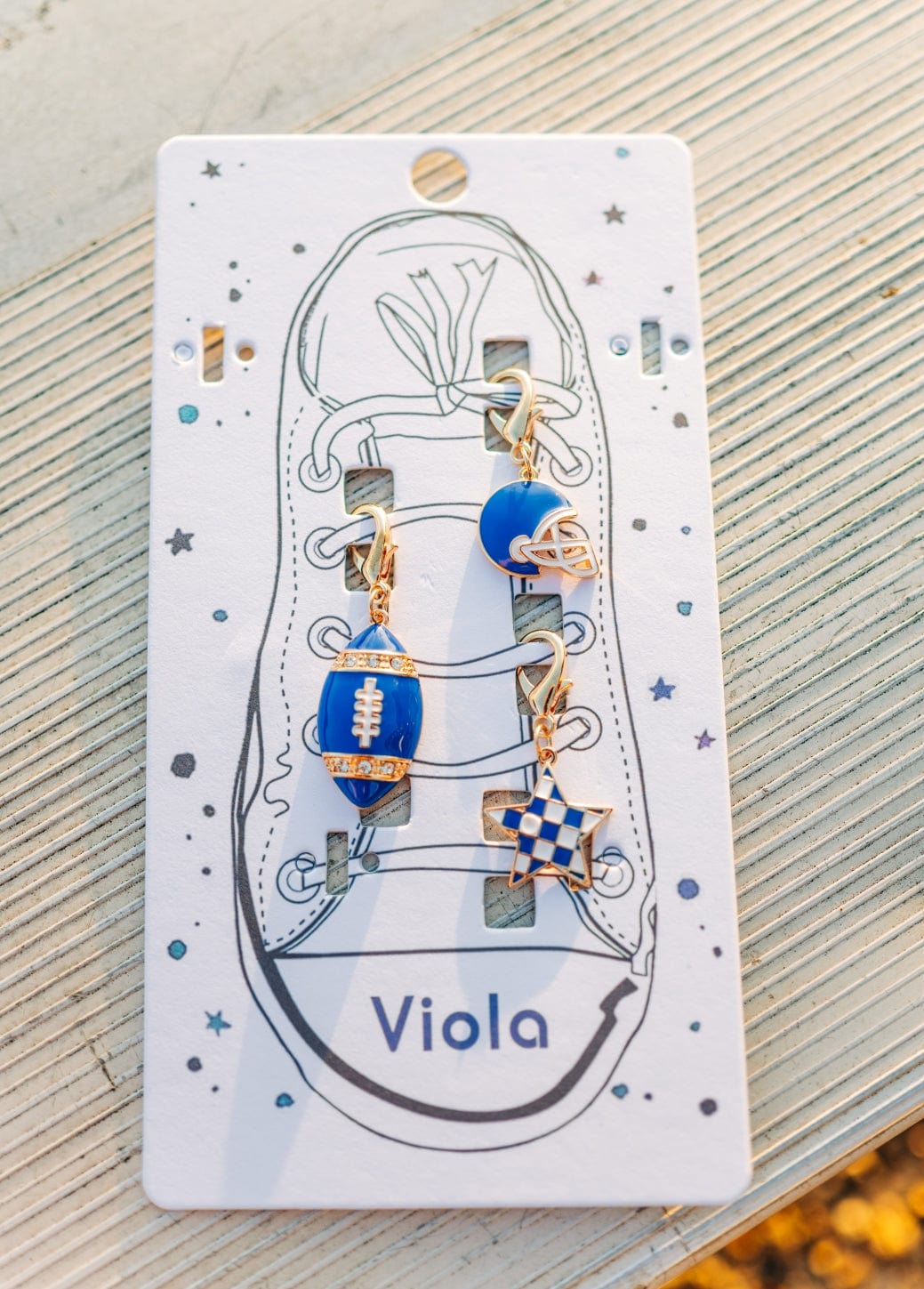 Blue Football Gameday Shoe Charms - Image 3