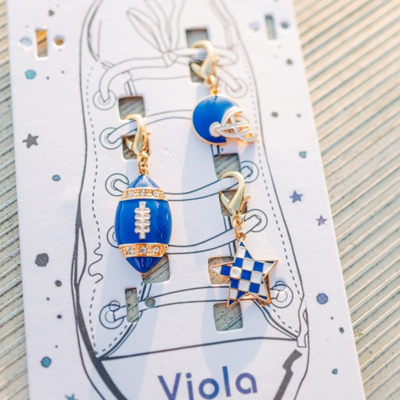 Blue Football Gameday Shoe Charms