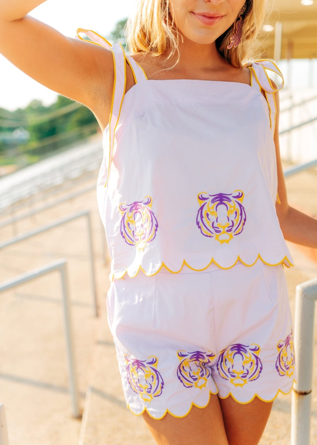 Lavender Tiger Embroidered Set - Image 6