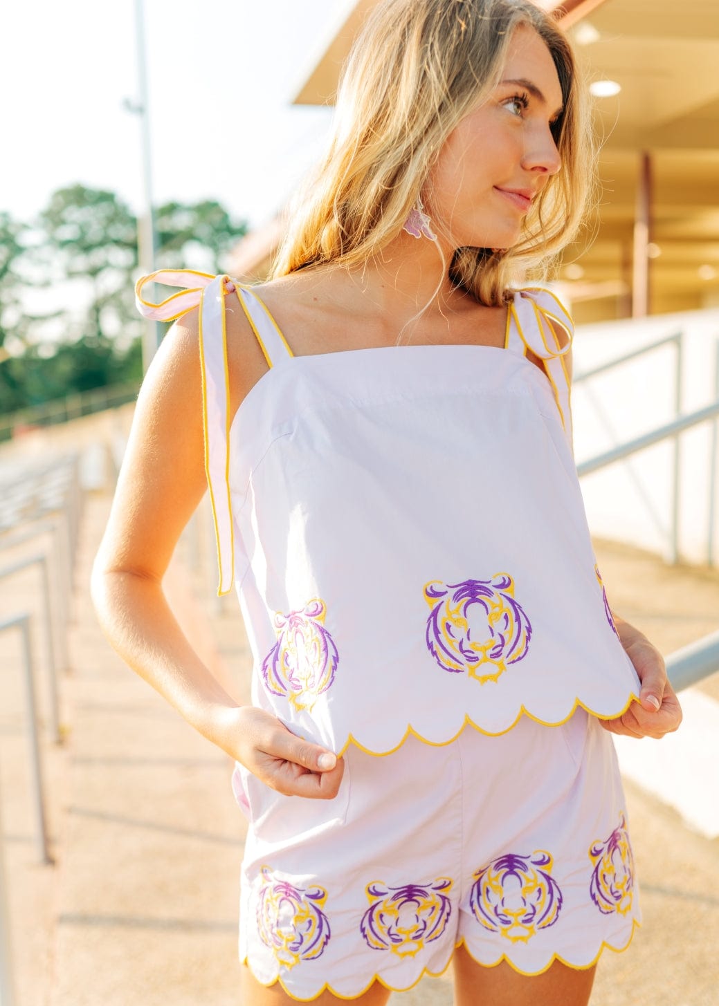 Lavender Tiger Embroidered Set - Image 3