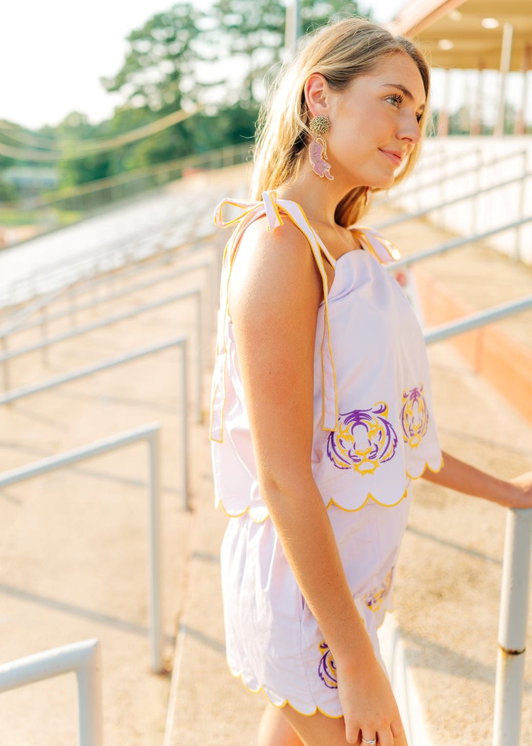 Lavender Tiger Embroidered Set - Image 4