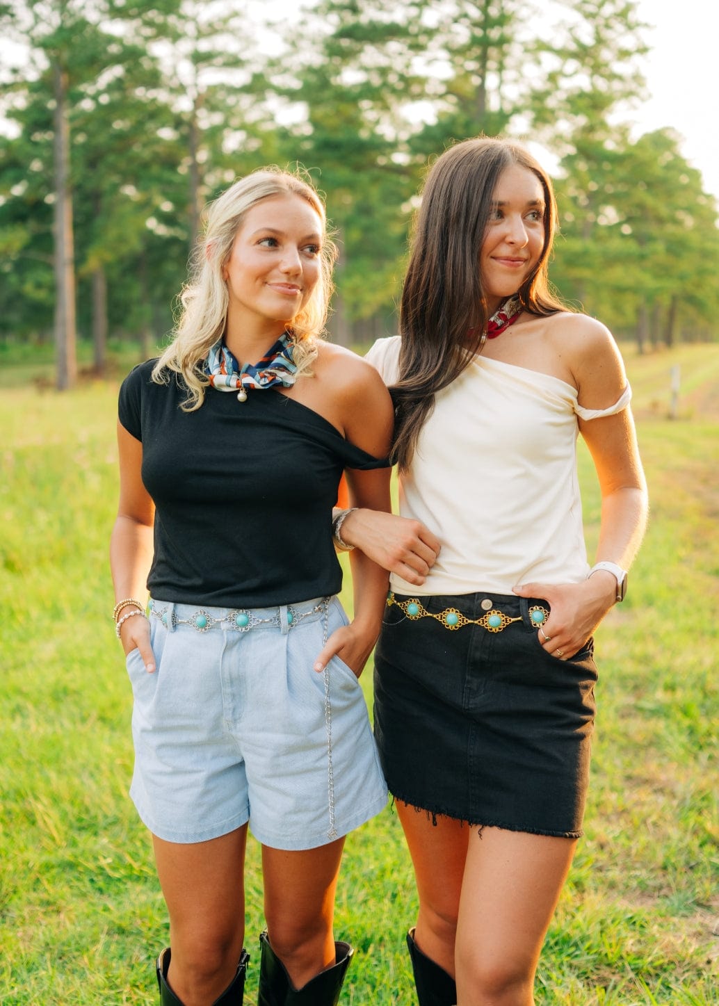 Black Twist Draped Shoulder Top - Image 5