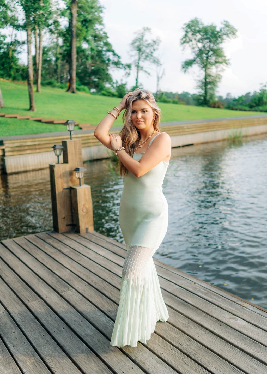 Mint Scoop Neck Knit Maxi Dress - Image 5