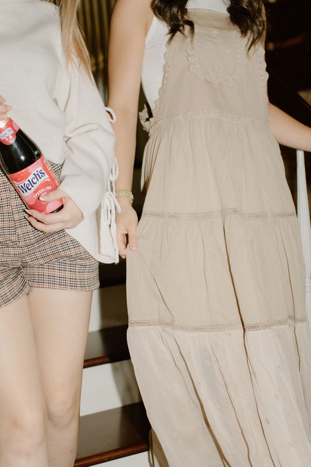 Taupe Overall Tiered Maxi Dress - Image 5