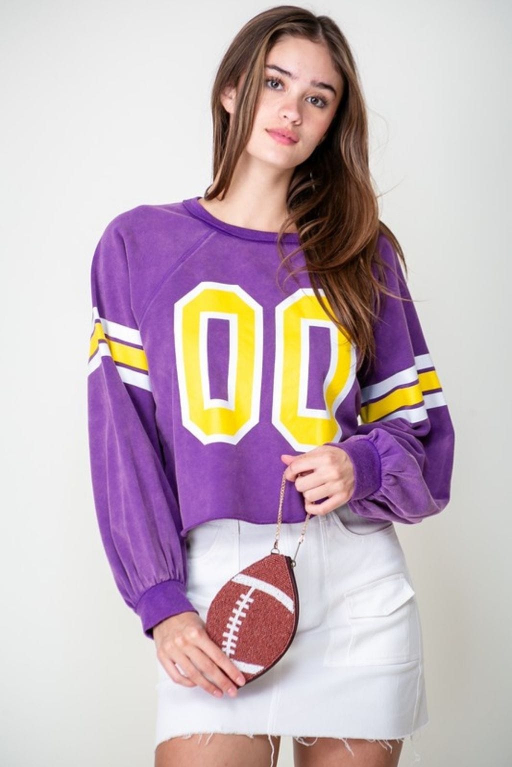 Purple & Gold Longsleeve Jersey Top