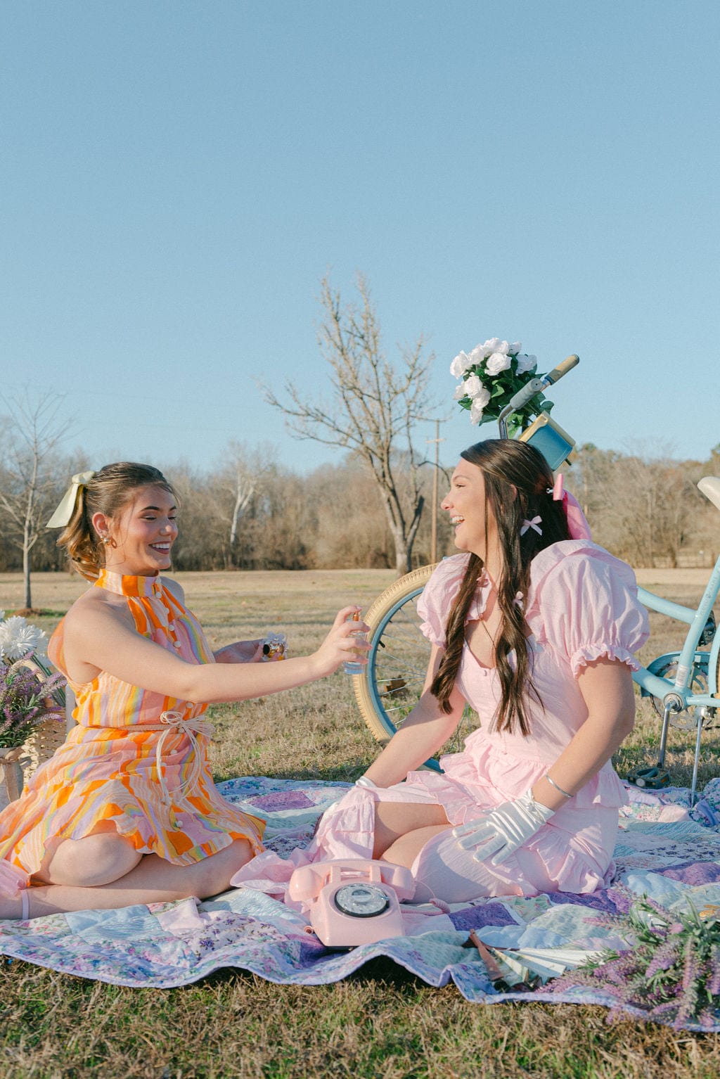 Baby Pink Button Ruffled Maxi Dress - Image 4