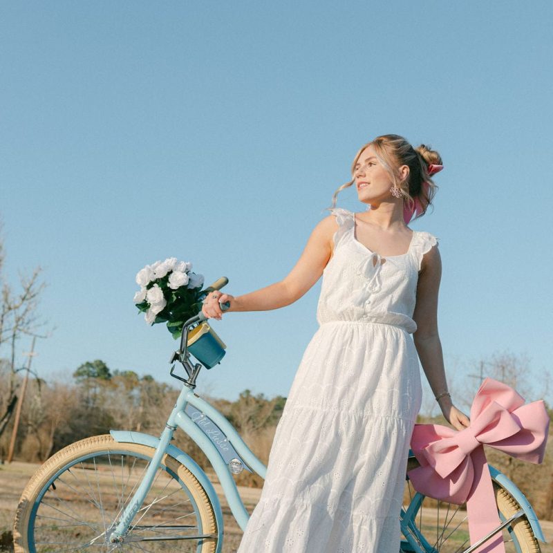 White Eyelet Lace Midi Dress