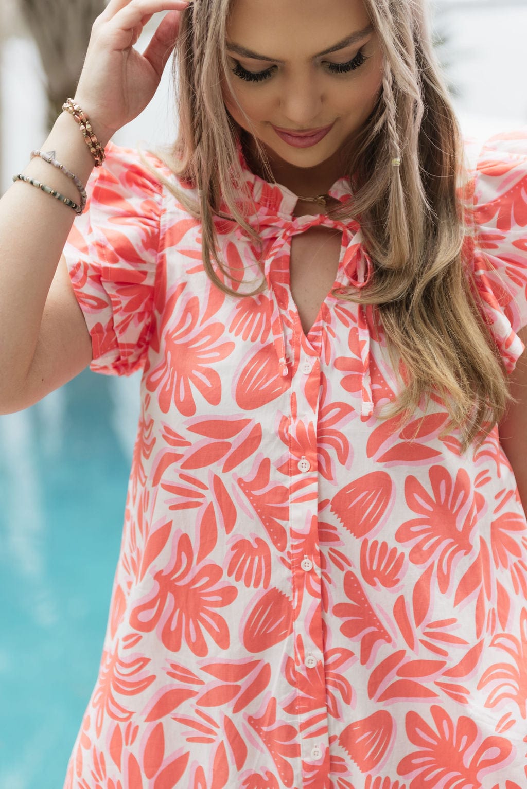 Coral Abby Spring It On Dress - Image 3