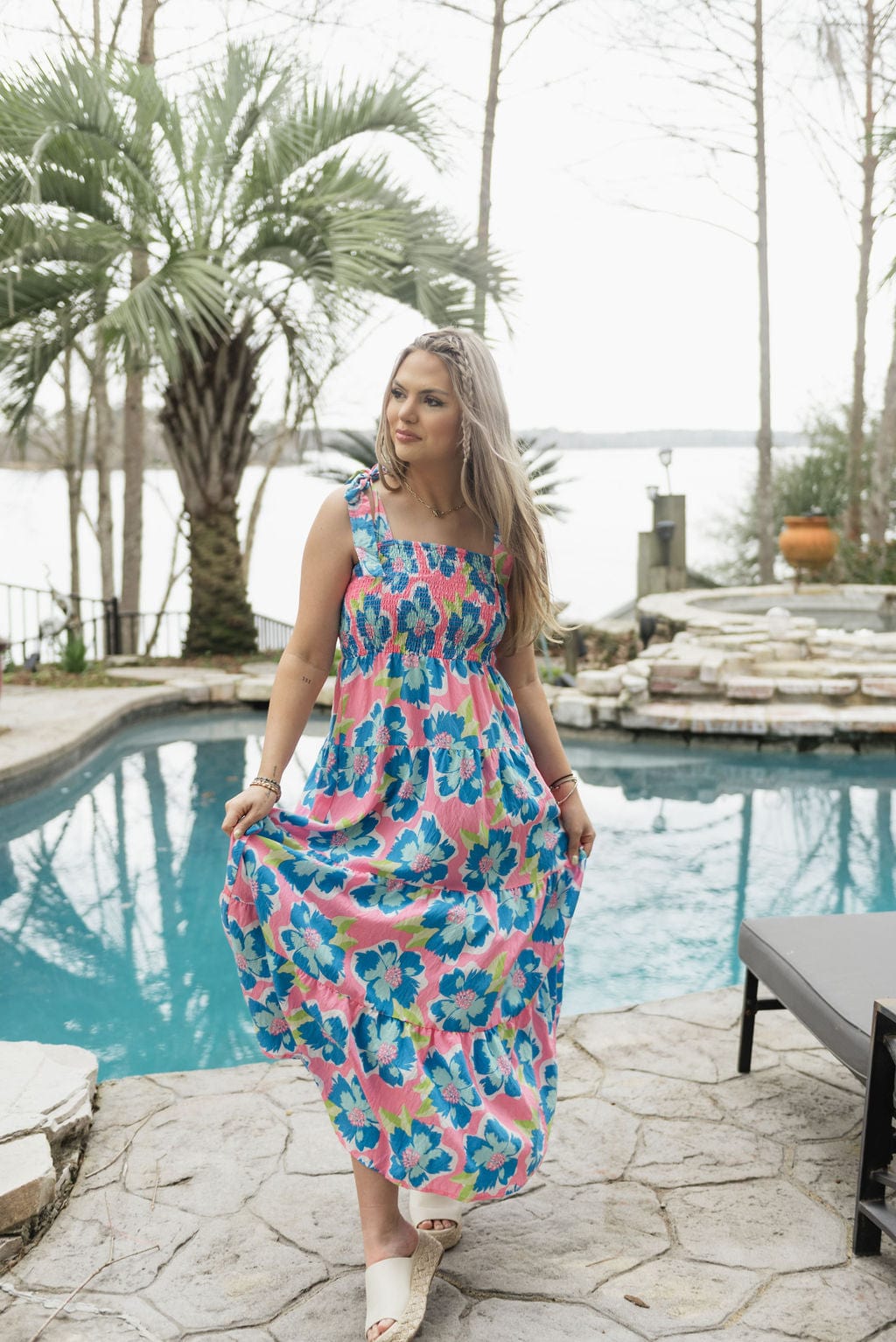 Pink Salem Sea Flower Dress - Image 5