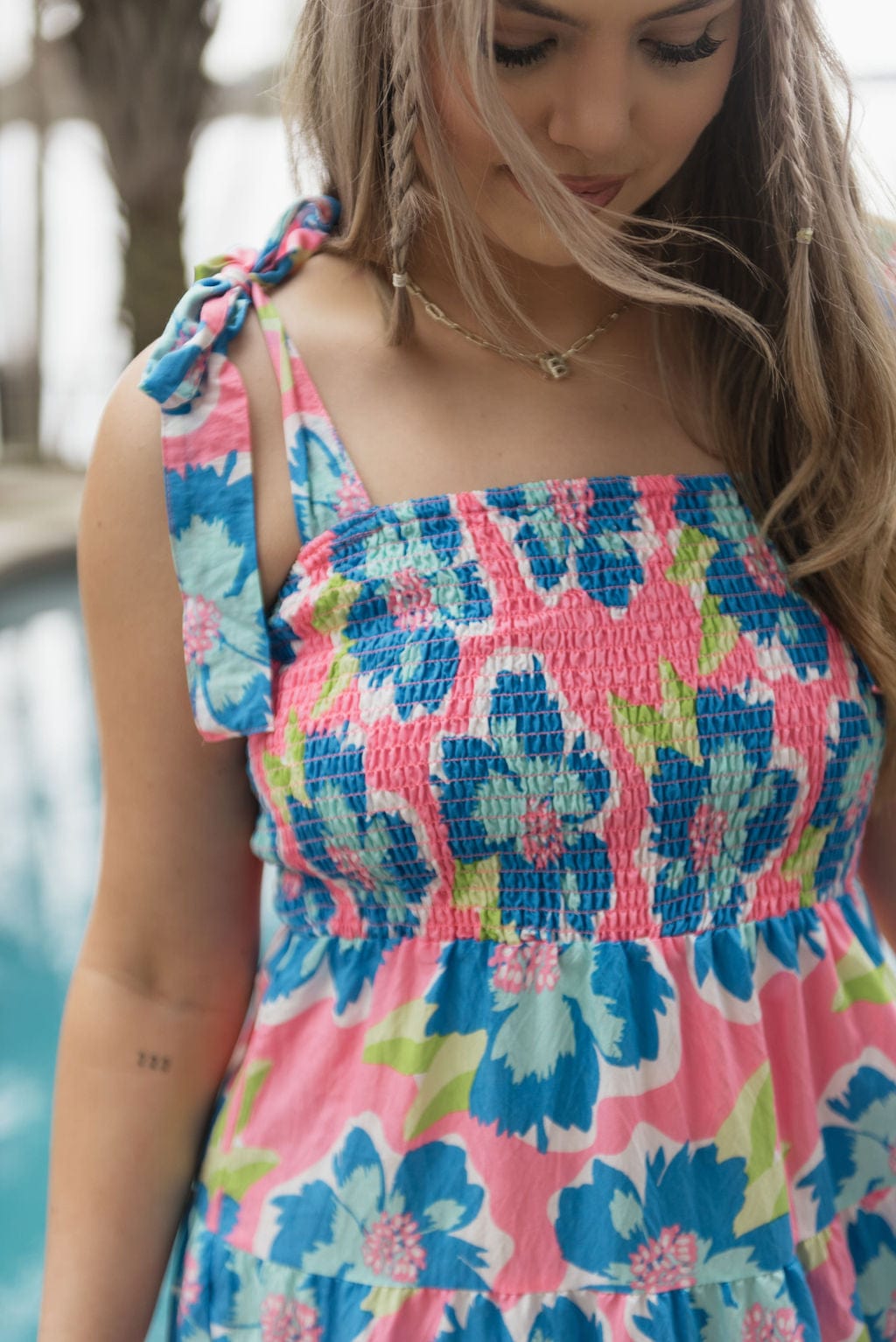 Pink Salem Sea Flower Dress - Image 3