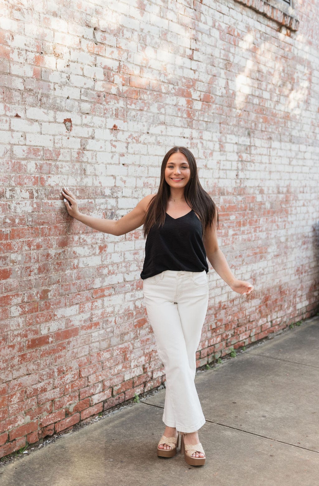 Black V-Neck Flowy Sleevless Cami - Image 5