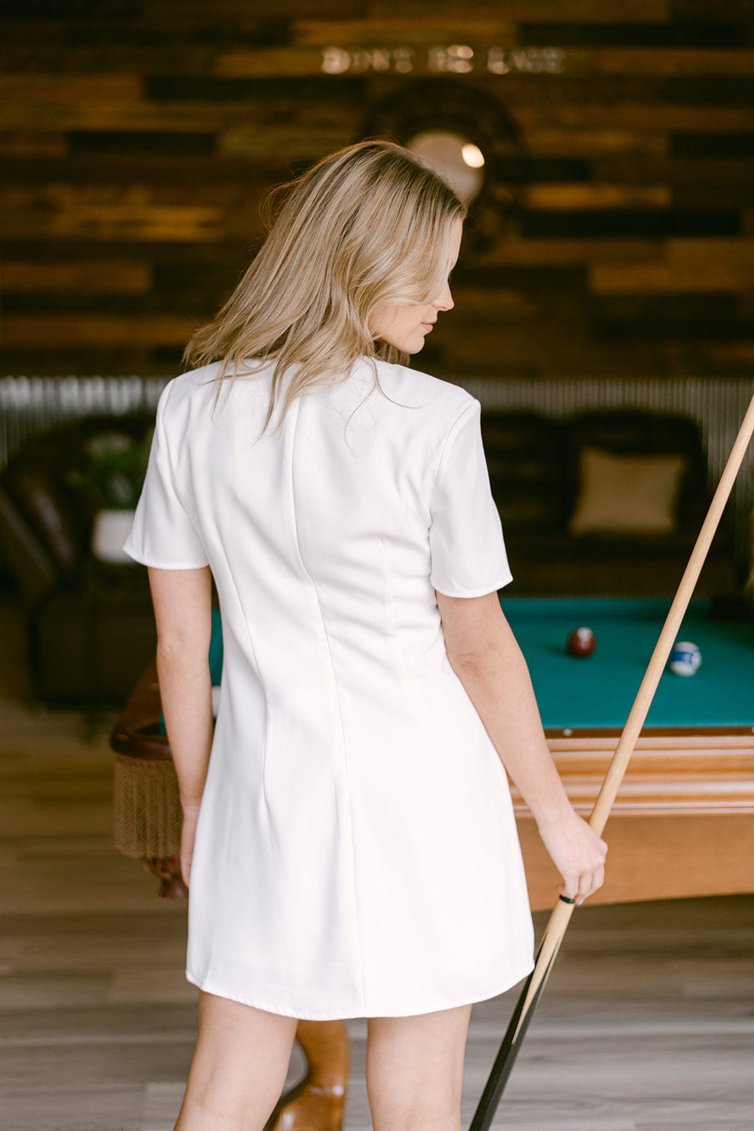 White Rhinestone Bow Mini Dress - Image 2